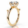 Yellow :: elegant round cut lab grown diamond solitaire ring timeless engagement design