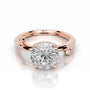 Rose :: round lab grown diamond solitaire engagement ring sparkle white gold band