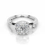 White :: Orviquea round solitaire lab grown diamond engagement ring IGI certified