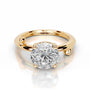 Yellow :: premium round lab diamond solitaire engagement ring IGI certified ring