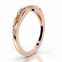 Rose :: Luxury round lab diamond wedding band Oravelle bridal jewelry