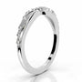 White :: Oravelle round lab grown diamond band classic wedding ring design
