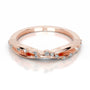 Rose :: Round brilliant lab diamond band Oravelle elegant wedding jewelry