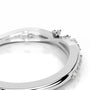 White :: Round lab diamond wedding band Oravelle fine jewelry for women