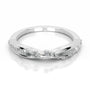 White :: Oravelle round lab grown diamond wedding band elegant bridal ring
