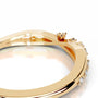 Yellow :: Round lab grown diamond eternity band Oravelle elegant jewelry