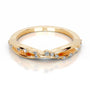 Yellow :: Oravelle round lab grown diamond band timeless wedding ring design