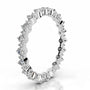 White :: IGI certified lab diamond wedding ring elegant round band for women