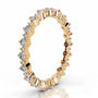 Yellow :: Minimalist lab grown diamond ring round wedding band IGI certified