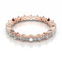 Rose :: Sustainable lab grown diamond wedding band round cut luxury ring
