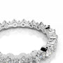White :: Lab grown diamond wedding band with round cut stones Prismara design