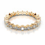 Yellow :: Round lab diamond wedding band IGI certified fine jewelry ring