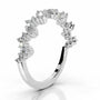 White :: IGI certified Lunareth round lab grown diamond band classic wedding ring