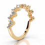 Yellow :: Round lab grown diamond eternity band Lunareth IGI certified wedding ring