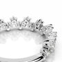 White :: Round lab diamond wedding band Lunareth IGI certified fine jewelry