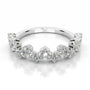 White :: Lunareth round lab grown diamond wedding band IGI certified elegant ring