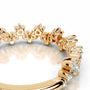 Yellow :: Lunareth round lab grown diamond band classic bridal jewelry style