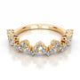 Yellow :: Luxury round lab diamond wedding band Lunareth IGI certified design
