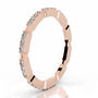 Rose :: luxury round lab diamond wedding band IGI certified bridal jewelry
