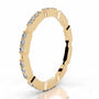 Yellow :: dainty round lab grown diamond wedding band modern minimalist jewelry