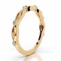 Yellow :: Round lab grown diamond eternity band Valenique IGI certified wedding ring