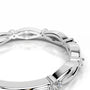 White :: Round lab diamond wedding band Valenique IGI certified fine jewelry