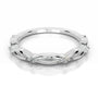 White :: Valenique round lab grown diamond wedding band IGI certified elegant ring