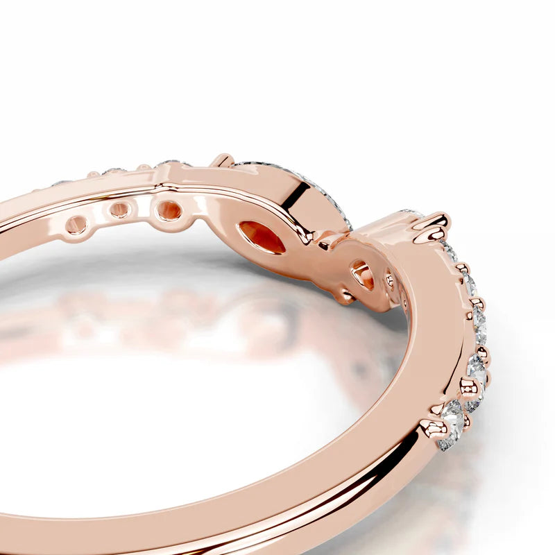 Rose :: Diamora lab grown diamond band classic bridal jewelry style