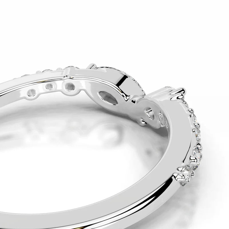 White :: IGI certified Diamora lab grown diamond band classic wedding ring