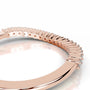 Rose :: Round brilliant lab diamond wedding ring Aurevique IGI certified band