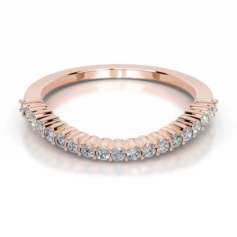 Rose :: Aurevique round lab grown diamond ring minimalist wedding jewelry design