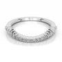 White :: Aurevique round lab grown diamond wedding ring IGI certified elegant band