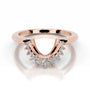 Rose :: Facetique round lab grown diamond band minimalist wedding jewelry design