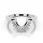 White :: Facetique round lab grown diamond wedding band IGI certified elegant ring