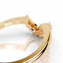 Yellow :: Facetique round lab grown diamond band classic bridal jewelry style