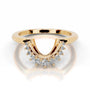Yellow :: Luxury round lab diamond wedding band Facetique IGI certified design