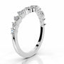 White :: IGI certified Nythera round lab grown diamond band elegant wedding ring