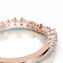 Rose :: Nythera round lab grown diamond band minimalist wedding jewelry design