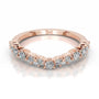 Rose :: Nythera round lab grown diamond band minimalist wedding jewelry design