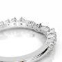 White :: Round lab diamond wedding band Nythera IGI certified fine jewelry