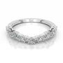 White :: Nythera round lab grown diamond wedding band IGI certified