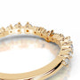 Yellow :: Nythera round lab grown diamond band timeless wedding jewelry style