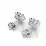 White :: Heart Shape Lab Grown Diamond Stud Earrings in White Gold | Unii Jewels