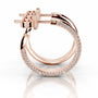 Rose :: modern designer lab grown diamond hoop earrings organic branch style unique luxury earrings