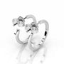 White :: IGI certified lab grown diamond earrings open circle hoop style elegant modern jewelry design