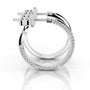 White :: diamond hoop earrings with nature inspired branch detail lab grown diamonds eco friendly fine jewelry