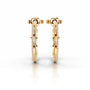 Yellow :: lightweight lab grown diamond hoop earrings comfortable open circle design silver gold platinum options