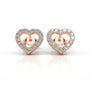 Rose :: everyday diamond stud earrings lab grown 0.4ct round white gold minimalist modern jewelry