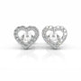 White :: 0.4 carat lab grown diamond stud earrings round solitaire 14k white gold minimalist fine jewelry for women