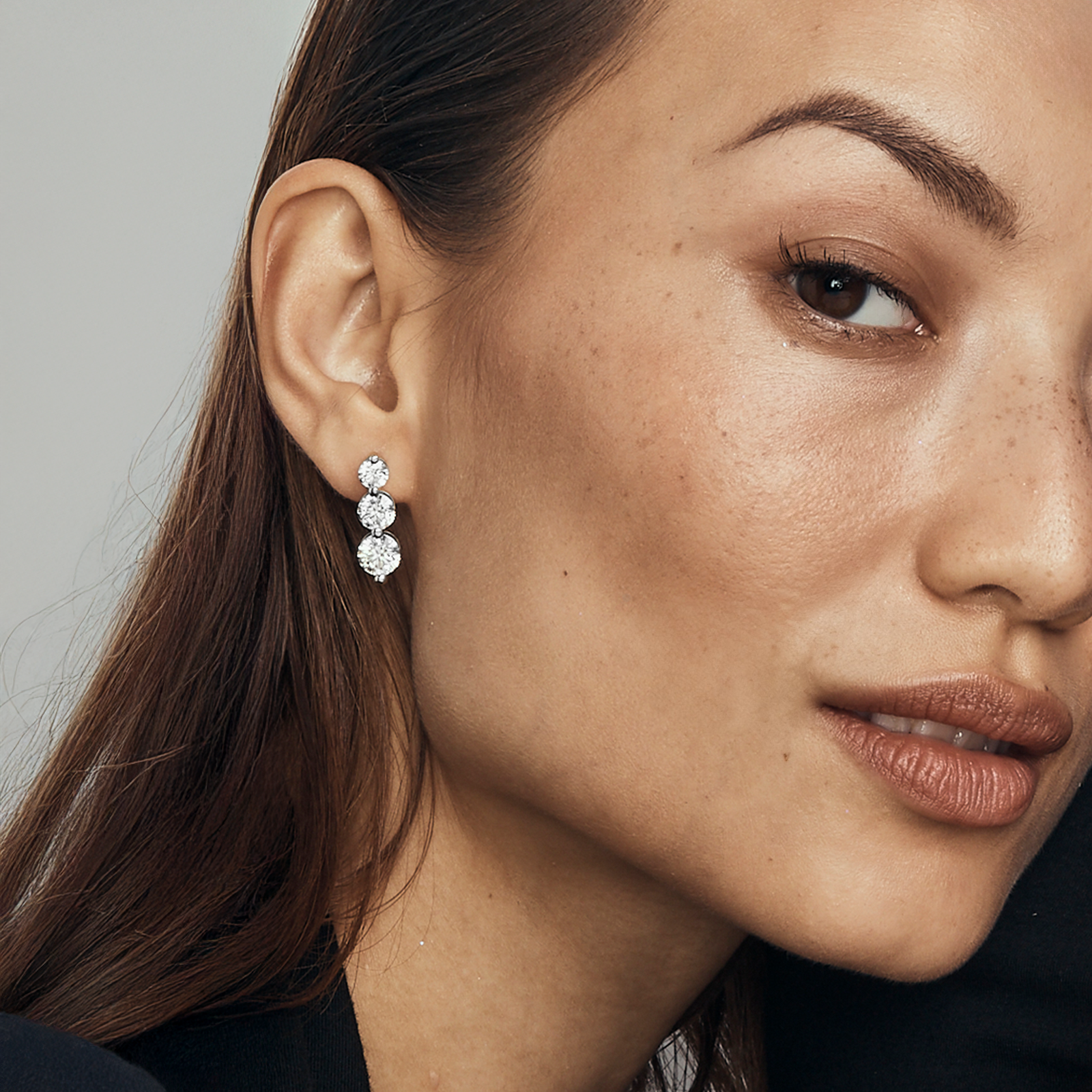 White :: luxury lab grown diamond drop earrings 6ct total weight long dangling white gold bridal statement earrings